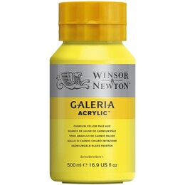 Winsor & Newton Galeria Akrilik Boya 500 ml. 114 Cadmium Yellow Pale Hue - 1