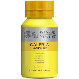 Winsor & Newton Galeria Akrilik Boya 500 ml. 346 Lemon Yellow - 1