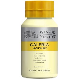 Winsor & Newton Galeria Akrilik Boya 500 ml. 434 Pale Lemon - 1