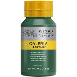 Winsor & Newton Galeria Akrilik Boya 500 ml. 482 Permanent Green Deep - 1