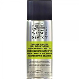 Winsor & Newton General Purpose High Gloss Varnish Çok Amaçlı Parlak Sprey Vernik 400 ml. - 1