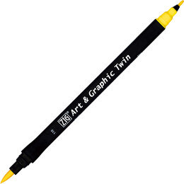 Zig Art & Graphic Twin Marker Çizim Kalemi 110 Bright Yellow - 1