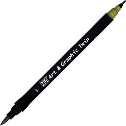 Zig Art & Graphic Twin Marker Çizim Kalemi 57 Olive Green - 1