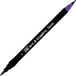 Zig Art & Graphic Twin Marker Çizim Kalemi 660 Deep Violet - 1