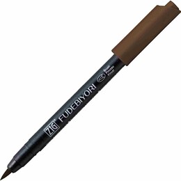 Zig Fudebiyori Brush Pen Fırça Uçlu Kalem 62 DARK BROWN - 1