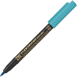 Zig Fudebiyori Metallic Brush Pen Yaldızlı Fırça Uçlu Marker Kalem BLUE - 1