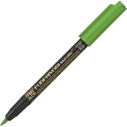 Zig Fudebiyori Metallic Brush Pen Yaldızlı Fırça Uçlu Marker Kalem LIGHT GREEN - 1