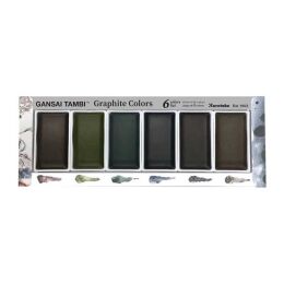 Zig Gansai Tambi Tablet Sulu Boya Seti Graphite Colors 6 Renk - 1