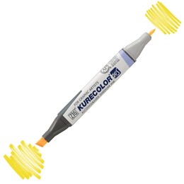 Zig Kurecolor Twin S Grafik Çizim Marker Kalemi 104 Mid Yellow - 1