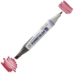 Zig Kurecolor Twin S Grafik Çizim Marker Kalemi 268 Deep Red - 1