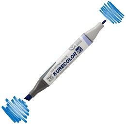 Zig Kurecolor Twin S Grafik Çizim Marker Kalemi 366 Dull Blue - 1