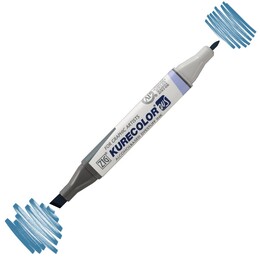 Zig Kurecolor Twin S Grafik Çizim Marker Kalemi 824 Blue Gray - 1