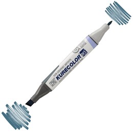 Zig Kurecolor Twin S Grafik Çizim Marker Kalemi 827 Blue Gray 4 - 1