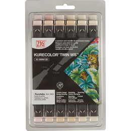 Zig Kurecolor Twin S Marker Kalem Seti 12 Renk NEUTRAL & NATURAL COLORS - 1